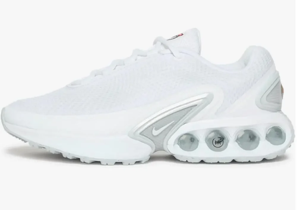 Nike Air Max Dn Shoes (FJ3145-102, White/White/Metallic Silver/White) Size 9.5 - Picture 1 of 10